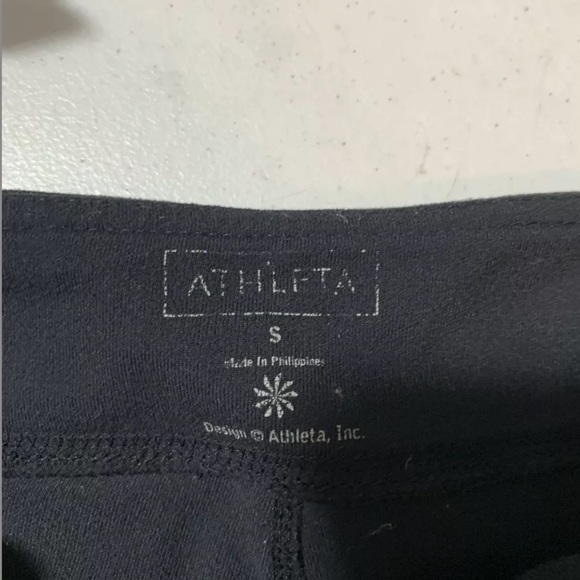 Athleta Crop wide leg leggings size small black - Picture 2 of 6